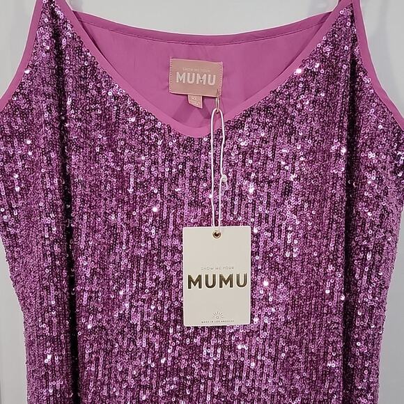 NWT Show Me Your Mumu Spotlight Tank Magenta Sequins, XL - Picture 6 of 8
